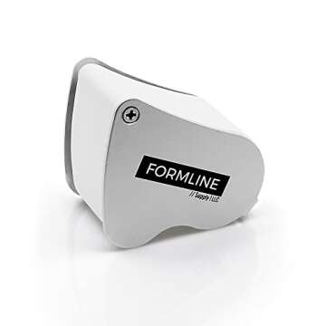 Formline LED Illuminated Jewelers Loupe/Trichome Scope (60x + 30x Lens) - Magnifier Made for Gardening, Jewelry, Antiques, Coins, Rocks, Stamps, Hobbies, Watches, Photos and Science (White/Silver)