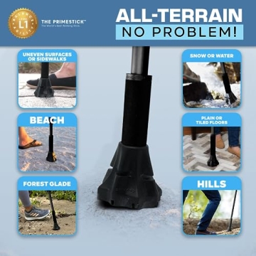 Dynamo Prime Stick: 3-in-1 Adjustable Walking Aid