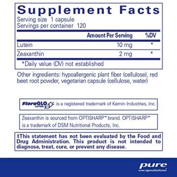 Pure Encapsulations Lutein & Zeaxanthin - Supports Overall Vision* - Maintains Macular Pigment & Eye...