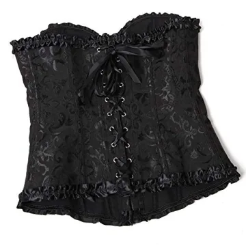 Zhitunemi Black Plus Size Corset Top - Perfect Vamp Costume