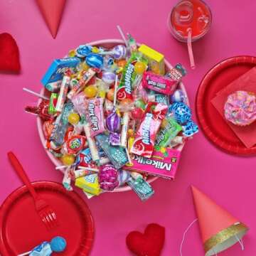Valentine's Candy Bulk Assortment - 6 Pounds - Pinata Stuffers Candy Individually Wrapped - Birthday Pinata Filler Mix - Big Bag of Candy - Office Candy