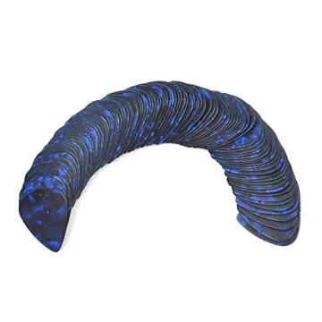 Quality Dark Blue Pearl Guitar Picks - 12 Pack