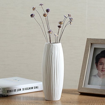 Anding White Ceramic Vase - Elegant Waterfall Design