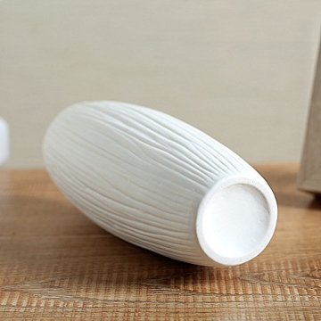 Anding White Ceramic Vase - Elegant Waterfall Design