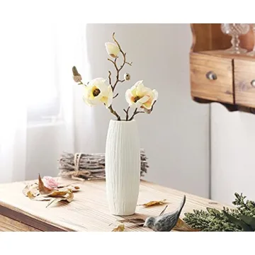Anding White Ceramic Vase - Elegant Waterfall Design