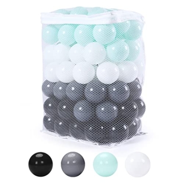 Heopeis 100 Soft Plastic Ball Pit Balls for Kids Play