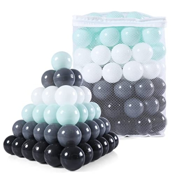 Heopeis 100 Soft Plastic Ball Pit Balls for Kids Play