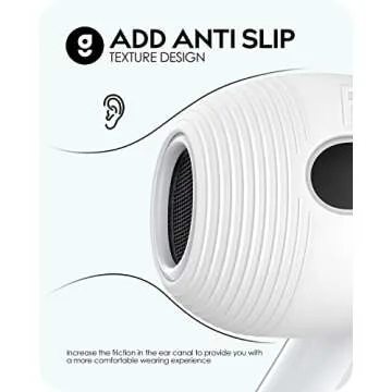 Gcioii 3 Pairs Ear Tips Covers for AirPods 3 [Fit in Case] Anti Slip Silicone Sport Ear Tips,Anti Sc...