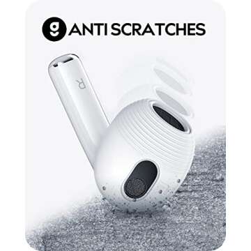 Gcioii 3 Pairs Ear Tips Covers for AirPods 3 [Fit in Case] Anti Slip Silicone Sport Ear Tips,Anti Scratches Accessories Compatible with Apple AirPods 3rd Generation (White)