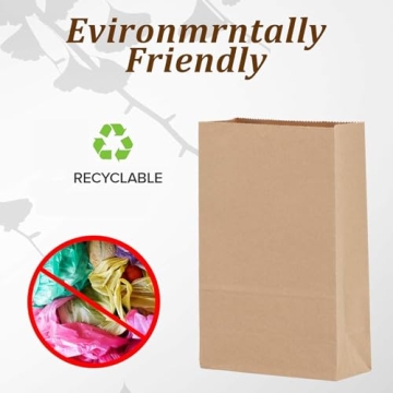 Durable 50 Pack Paper Lunch Bags for All Occasions