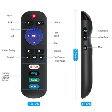 Universal Remote for TCL, Hisense & Roku TVs