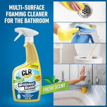 CLR Brilliant Bath Foaming Bathroom Cleaner Spray - Dissolves Calcium, Lime, and Soap Scum - Fresh S...