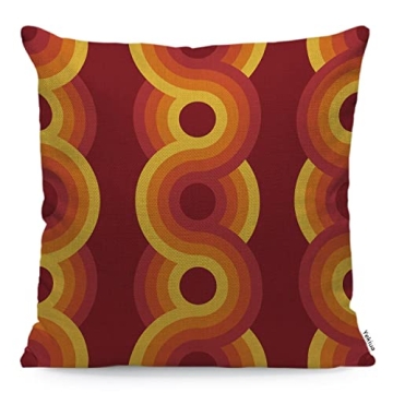 Yekiua Geometric Throw Pillow Cover Vintage 1970S Retro 1960S Groovy Bauhaus Pillow Case Home Decor ...