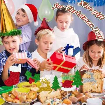 60Pcs Christmas Cupcake Toppers for Festive Fun