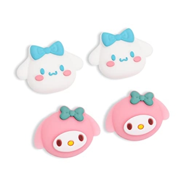 DLseego Cute Dog & Rabbit Thumb Grips Caps for Switch Lite/Switch/Switch OLED Lovely Soft Silicone J...