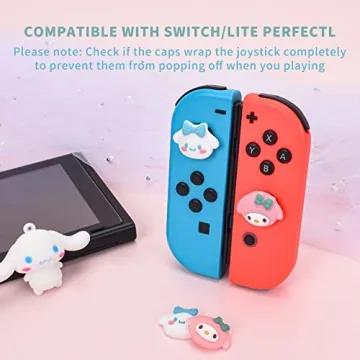 Adorable DLseego Joy-Con Caps for Nintendo Switch - 4PCS