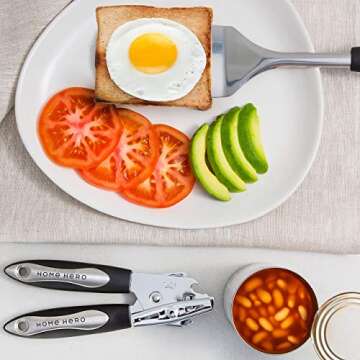 Home Hero 41 Pcs Stainless Steel Kitchen Utensils Set - Nonstick Stainless Steel Cooking Utensils Set - Heat Resistant Kitchen Essentials & Metal Kitchen Gadgets (41 Pcs Set)