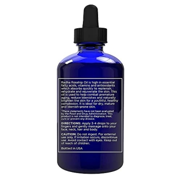 Radha Beauty Organic Rosehip Oil 4oz - Multi-Use Hydrating Oil