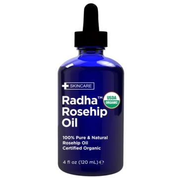 Radha Beauty Organic Rosehip Oil 4oz - Multi-Use Hydrating Oil