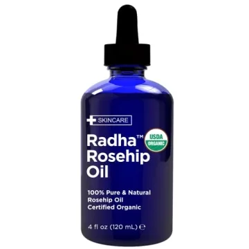 Radha Beauty Organic Rosehip Oil 4oz - Multi-Use Hydrating Oil