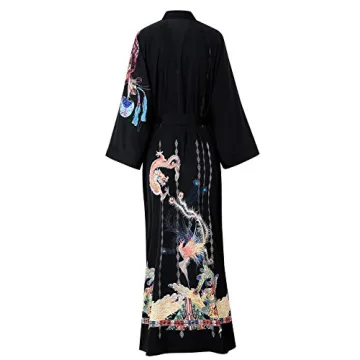 Escalier Women’s Floral Silk Kimono Robe - Luxurious Comfort