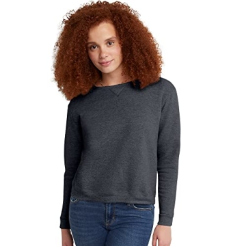 Hanes Women's EcoSmart Crewneck Sweatshirt - Comfortable Slate Heather Medium
