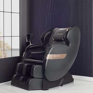 Real Relax 2024 Massage Chair of Dual-core S Track, Full Body Massage Recliner of Zero Gravity with ...