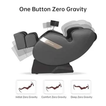 Real Relax 2024 Massage Chair of Dual-core S Track, Full Body Massage Recliner of Zero Gravity with APP Control, Black and Gray