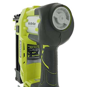 Ryobi 3 Piece 18V One+ Airstrike Brad Nailer Kit (Includes: 1 x P320 Brad Nailer, 1 x P102 2AH 18V Battery, 1 x P117 IntelliPort Dual Chemistry Battery Charger)