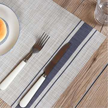 DACHUI Elegant Woven Placemats Set of 6 for Stylish Dining