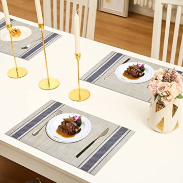 DACHUI Elegant Woven Placemats Set of 6 for Stylish Dining