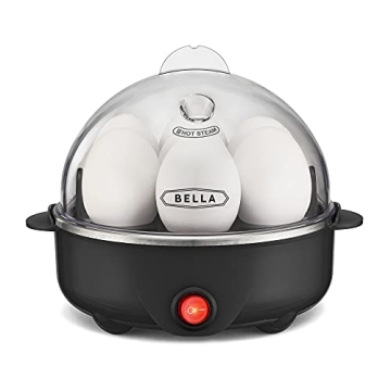 BELLA Rapid Electric Egg Cooker & Poacher - 7 Egg Capacity, Auto Shut Off