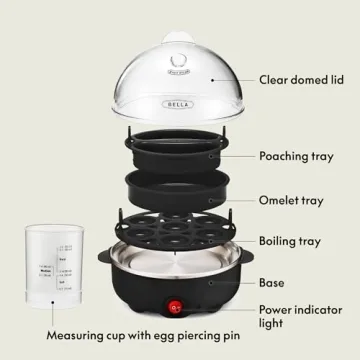 Electric Egg Cooker - 7 Egg Capacity with Auto Shut Off