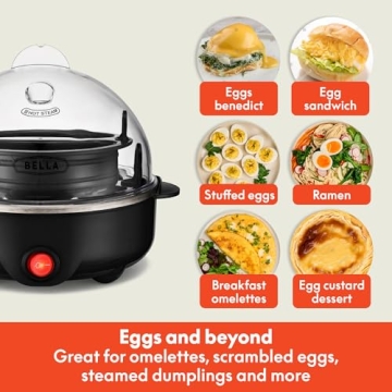 Electric Egg Cooker - 7 Egg Capacity with Auto Shut Off