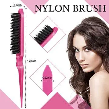 Geiserailie Hair Brush Set for Women with Black Hair