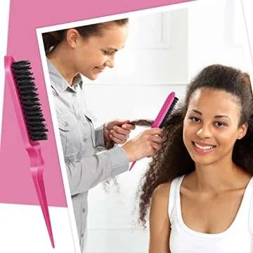 Geiserailie Hair Brush Set for Women with Black Hair