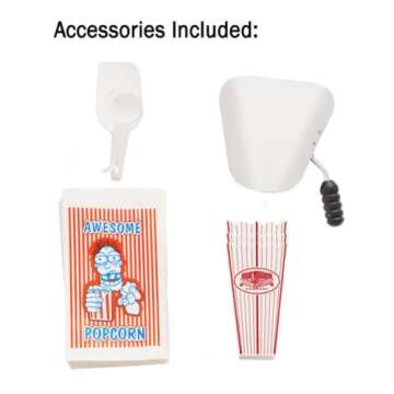 Great Northern Popcorn Company 83-DT5634 8oz Popper with Stainless-Steel Kettle, Reject Kernel Tray, Warming Light and Accessories, 8 OZ, Red Floral