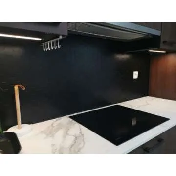 Miscasa Peel and Stick Black Tile Backsplash for Kitchen