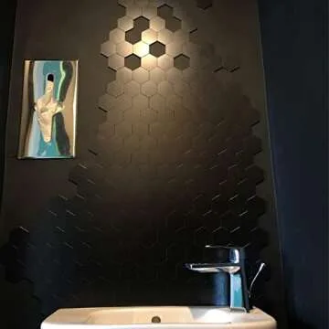 Miscasa Peel and Stick Black Tile Backsplash for Kitchen