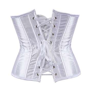 Elegant Zhitunemi Women's Satin Underbust Corset - Perfect for Weddings & Events!