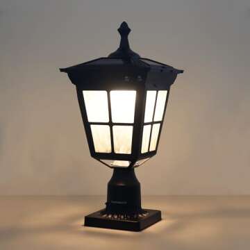 Kemeco ST4311AQ LED Solar Post Light - Vintage Design for Outdoor Gardens