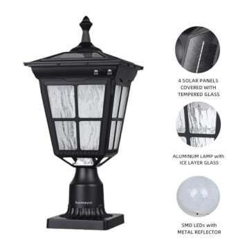 Kemeco ST4311AQ Solar Post Light for Elegant Outdoor Use