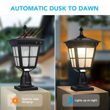 Kemeco ST4311AQ Solar Post Light for Elegant Outdoor Use