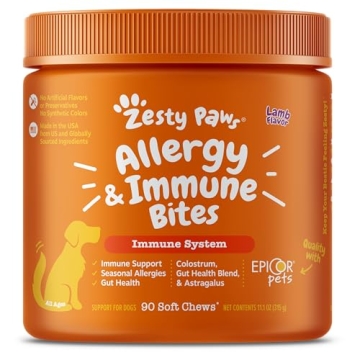 Zesty Paws Dog Allergy Relief- Dog Itching Skin Relief- Dog Probiotics for Itchy Skin and Itchy Ears...