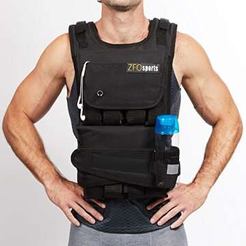 ZFOsports 40LBs Adjustable Weighted Vest for Fitness