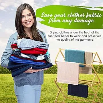 Bamboo Laundry Drying Rack | Eco-Friendly, Space Saving