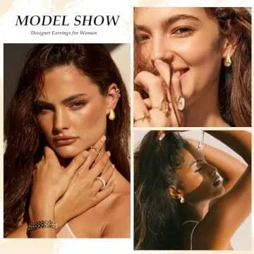 FUNEIA Gold Teardrop Earrings for Stylish Women