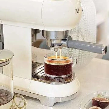 Elegant ZOOFOX 4 Glass Coffee Mugs with Gold Spoons