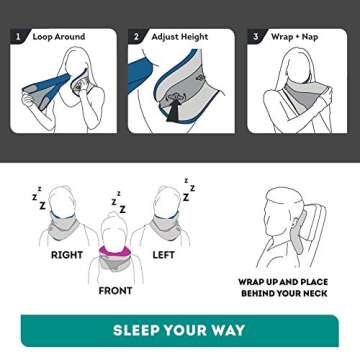 trtl Pillow Plus, Travel Pillow - Fully Adjustable Neck Pillow for Airplane Travel, Car, Bus and Rail. (Pink) Includes Water Proof Carry Bag and Setup Guide Travel Accessories