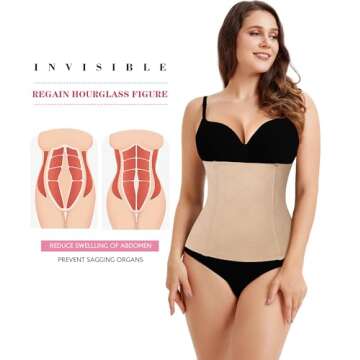 LODAY 2 in 1 Postpartum Recovery Belt,Body Wraps Works for Tighten Loose Skin